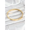 Mey İthalat® 316L Çelik Gold Renk Zirkon Taşlı 65 mm Kadın Kelepçe Bileklik