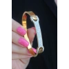 Mey İthalat® 316L Çelik Gold Renk Zirkon Taşlı Kadın Kelepçe