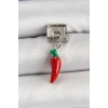 Mey İthalat® 316L Çelik Gümüş Renk Kapya Biber Model Nomination Charm