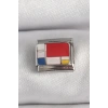 Mey İthalat® 316L Çelik Gümüş Renk Karışık Renk Portre Model Nomination Charm
