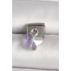 Mey İthalat® 316L Çelik Gümüş Renk Mor Zirkon Taşlı Nomination Charm