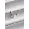 Mey İthalat® 316L Çelik Gümüş Renk Zirkon Taş Detay Beyaz Çiçek Model Tragus Piercing