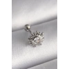 Mey İthalat® 316L Çelik Gümüş Renk Zirkon Taşlı Güneş Tragus Piercing