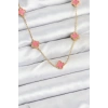 Mey İthalat® 316L Çelik Zincir Gold Renk Pembe Baby Boy Yonca Kadın Kolye
