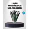 Mey İthalat® 3D Akıllı Kesim Teknolojili Şarjlı Tıraş Seti – 3 Başlıklı, Paslanmaz Çelik Bıçaklı
