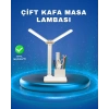 Mey İthalat® 3’ü 1 Arada Çok Amaçlı Masa Lambası | Göz Yormayan Işık, Organizer Tasarım