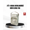 Mey İthalat® 3’ü 1 Arada Mini Klima Fan USB Şarjlı, 7 Renk Gece Lambalı ve Nemlendirici