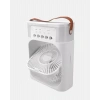 Mey İthalat® 3’ü 1 Arada Mini Klima Fan USB Şarjlı, 7 Renk Gece Lambalı ve Nemlendirici