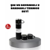 Mey İthalat® 500 ml Paslanmaz Çelik Termos Seti – Sızdırmaz, Vakumlu, Isı Koruma Özellikli, Taşınabilir Termos