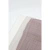 Mey İthalat® 6lı Müslin Mendil 20x20 cm 90106 Taş Ekru Antrasit