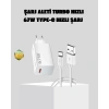 Mey İthalat® 67W Süper Hızlı Şarj Adaptörü ve Kablo Seti – Güvenli, Kompakt ve Ergonomik Tasarım