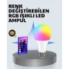 Mey İthalat® A Kalite 2025 RGB LED Ampul Uzaktan Kumandalı 16 Renkli Lamba