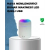 Mey İthalat® ABS Gövdeli 300ml USB Nemlendirici – Beyaz, Gri, Pembe Renk