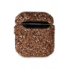 Mey İthalat®   Airpods 2 (2.nesil) Mira Taşlı Kılıf - Rose Gold