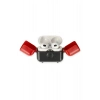 Mey İthalat®   Airpods 3 (3.nesil) Basmalı Kılıf - Siyah-Kırmızı