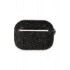 Mey İthalat®   Airpods Pro 2 (2.nesil) Spell Simli Kılıf - Siyah