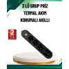 Mey İthalat® Akım Korumalı Anahtarlı USB Girişli Üçlü Priz