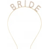 Mey İthalat® Altın Gold Renk Bekarlığa Veda Kristal Taş Bride Tacı İthal 16x10 cm