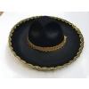 Mey İthalat®  Altın Renk Şeritli Meksika Mariachi Latin Şapkası 55 cm Çocuk
