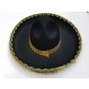 Mey İthalat®  Altın Renk Şeritli Meksika Mariachi Latin Şapkası 55 cm Çocuk
