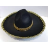 Mey İthalat®  Altın Renk Şeritli Meksika Mariachi Latin Şapkası 55 cm Çocuk