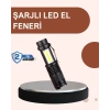 Mey İthalat® Alüminyum Gövdeli 2000 Lümen Güçlü LED El Feneri