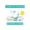 Mey İthalat®   Aqua Pure Islak Havlu Mendil 9Lu 432 Yaprak
