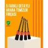 Mey İthalat® Araba Temizliği İçin 5 Parça Fırça Takımı