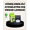 Mey İthalat® Bahçe ve Veranda İçin Güneş Paneli ile Otomatik Şarj Olan LED Duvar Lambası