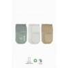Mey İthalat®   Basic Kaymaz Penye Soket Çorap 3Lü BS10107 Nil Ekru Bej