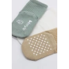 Mey İthalat®   Basic Kaymaz Penye Soket Çorap 3Lü BS10107 Nil Ekru Bej