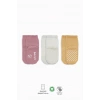 Mey İthalat®   Basic Kaymaz Penye Soket Çorap 3Lü BS10107 Pudra Ekru Somon
