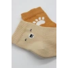 Mey İthalat®  Bear Penye Soket Çorap 2Li BS10116 Bej