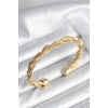 Mey İthalat® Burgu Zincir Model Gold Renk Kadın Vintage Bileklik