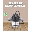 Mey İthalat® Dekoratif ve Fonksiyonel Taşınabilir Kamp Gece Lambası