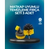 Mey İthalat® Derinlemesine Temizlik İçin Dayanıklı Kıllı Matkap Fırçası Başlığı