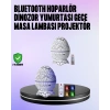 Mey İthalat® Dinozor Yumurtası Galaksi Projektör Gece Lambası 4ü 1 Arada – Bluetooth Hoparlörlü