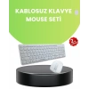 Mey İthalat® Ergonomik Kablosuz Klavye Mouse Takımı - Tam Boy, Sessiz ve Güvenilir