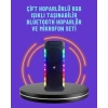 Mey İthalat® Ev ve Dış Mekan Kullanımına Uygun RGB Işıklı Hoparlör