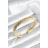 Mey İthalat® Ezme Zincir Model Gold Renk Kadın Bileklik