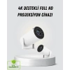 Mey İthalat® Full HD 4K Destekli Akıllı Projeksiyon – 130 inç Ekran, Uzun Ömürlü Ampul ve Çoklu Giriş