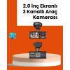 Mey İthalat® Full HD Araç Kamerası  Çift Yönlü Kayıt ve Darbe Sensörü