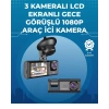 Mey İthalat® Gece Görüşlü 3lü Araç Kamerası – Geri Görüş Destekli, 170° Geniş Açı