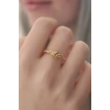 Mey İthalat® Gold Renk Halat Düğüm Model Kadın Yüzük