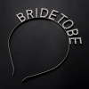 Mey İthalat® Gümüş Kaplama Kristal Taşlı Bride To Be Gelin Tacı 16x17 cm