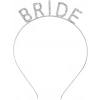 Mey İthalat® Gümüş Renk Bekarlığa Veda Kristal Taş Bride Tacı İthal 16x10 cm