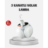Mey İthalat® Güneş Enerjili ve USB Şarjlı LED Kamp Lambası – 5 Farklı Işık Modlu, Askılı Tasarım