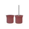 Mey İthalat®   Ham+Hüp Pipetli Silikon Bardak Seti Velvet Rose / Powder Grey