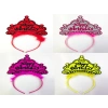 Mey İthalat® Happy Birthday Yazılı Neon Renk Taç 12 Adet