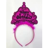 Mey İthalat® Happy Birthday Yazılı Neon Renk Taç 12 Adet